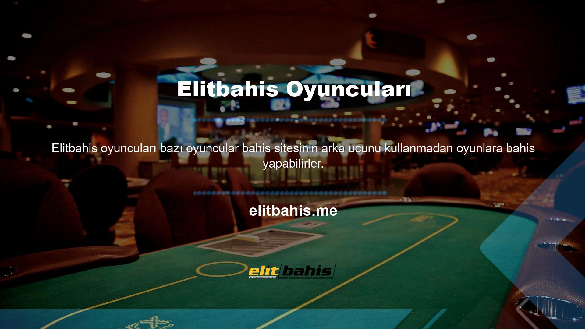 Elitbahis çevrimiçi bahis sitesi, üyelerine iyi hizmet veren diğer bahis siteleri gibi basit ve kullanışlı bir arayüze sahiptir
